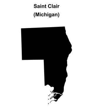 Saint Clair İlçesi (Michigan) boş ana hat haritası