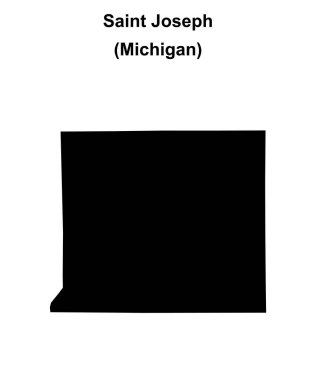 Saint Joseph İlçesi (Michigan) boş ana hat haritası