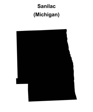Sanilac İlçesi (Michigan) boş ana hat haritası