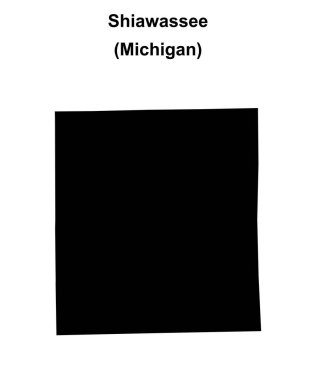 Shiawassee İlçesi (Michigan) boş ana hat haritası