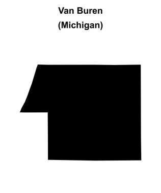 Van Buren İlçesi (Michigan) boş ana hat haritası