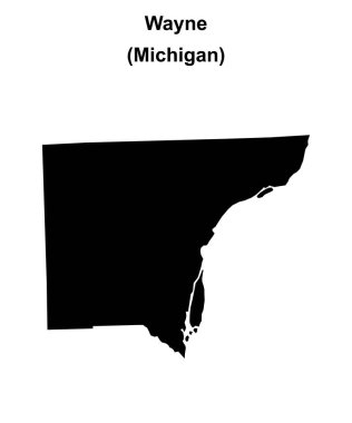 Wayne County (Michigan) boş ana hat haritası