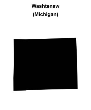 Washtenaw İlçesi (Michigan) boş ana hat haritası
