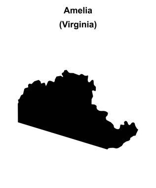 Amelia County (Virginia) boş ana hat haritası