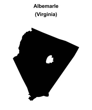 Albemarle İlçesi (Virginia) boş ana hat haritası