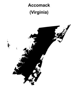 Accomack İlçesi (Virginia) boş ana hat haritası