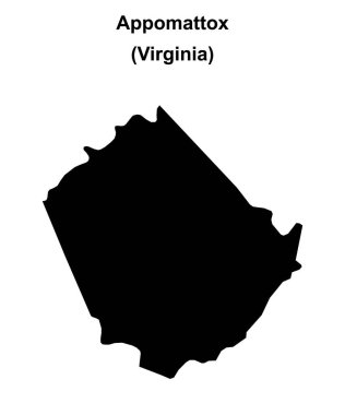 Appomattox County (Virginia) boş ana hat haritası