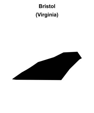 Bristol İlçesi (Virginia) boş ana hat haritası