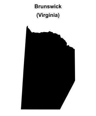 Brunswick County (Virginia) boş ana hat haritası
