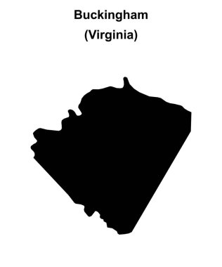 Buckingham İlçesi (Virginia) boş ana hat haritası