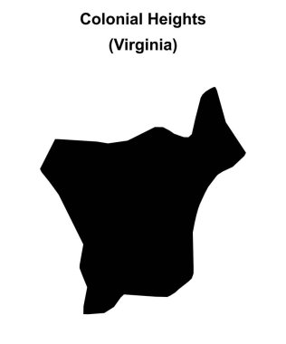 Colonial Heights County (Virginia) boş ana hat haritası