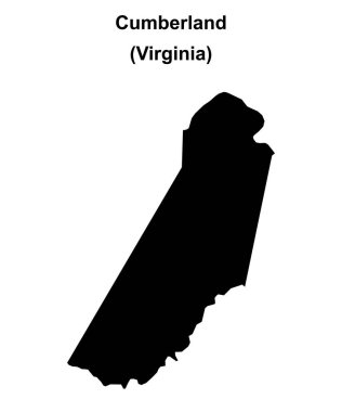 Cumberland İlçesi (Virginia) boş ana hat haritası