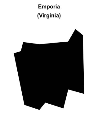 Emporia County (Virginia) boş ana hat haritası