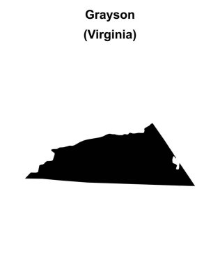 Grayson County (Virginia) boş ana hat haritası