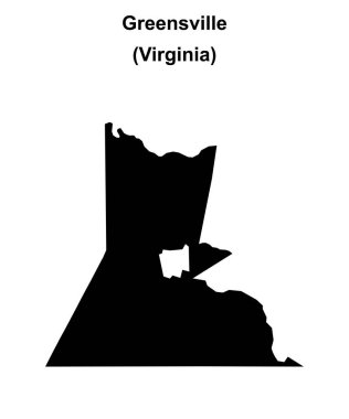 Greensville İlçesi (Virginia) boş ana hat haritası