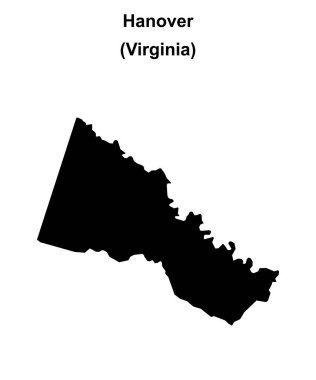 Hanover İlçesi (Virginia) boş ana hat haritası