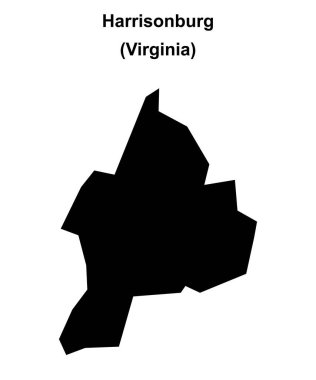 Harrisonburg İlçesi (Virginia) boş ana hat haritası