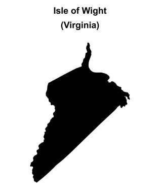 Wight County (Virginia) Adası boş ana hat haritası