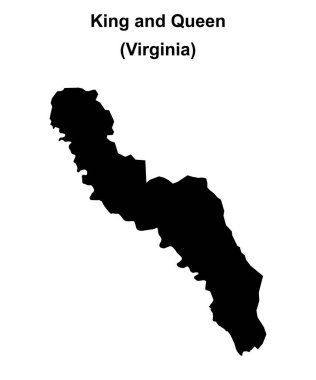 King and Queen County (Virginia) boş ana hat haritası