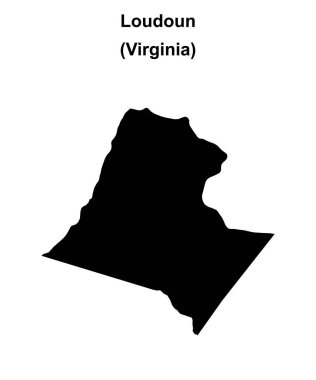 Loudoun İlçesi (Virginia) boş ana hat haritası