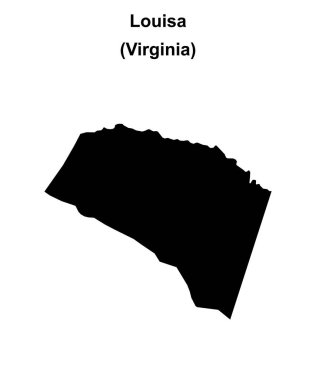 Louisa İlçesi (Virginia) boş ana hat haritası