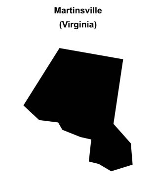Martinsville İlçesi (Virginia) boş ana hat haritası