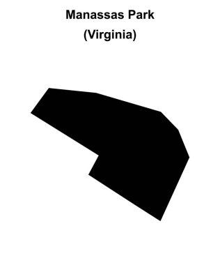 Manassas Park İlçesi (Virginia) boş ana hat haritası