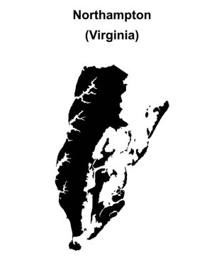 Northampton County (Virginia) boş ana hat haritası