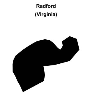 Radford County (Virginia) boş ana hat haritası