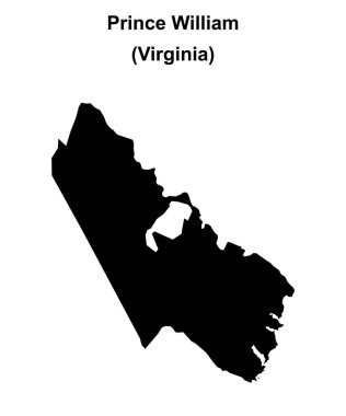 Prens William İlçesi (Virginia) boş ana hat haritası