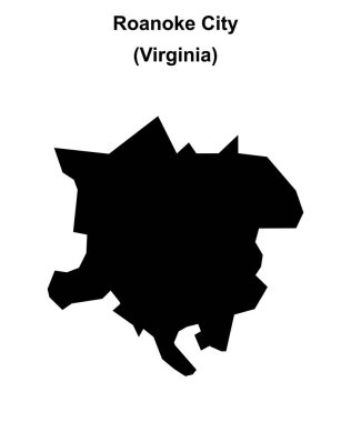 Roanoke Şehri (Virginia) boş ana hat haritası