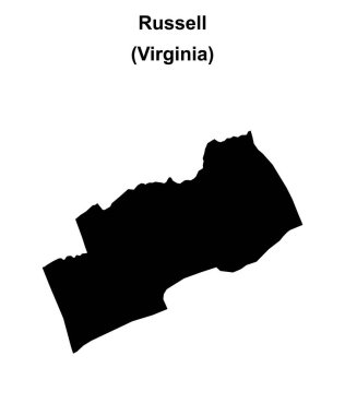 Russell County (Virginia) boş ana hat haritası