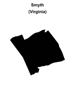 Smyth İlçesi (Virginia) boş ana hat haritası