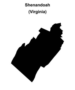 Shenandoah İlçesi (Virginia) boş ana hat haritası
