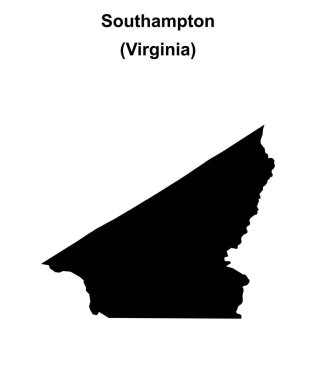 Southampton County (Virginia) boş ana hat haritası