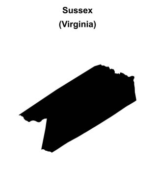 Sussex County (Virginia) boş ana hat haritası