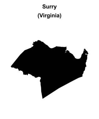 Surry County (Virginia) boş ana hat haritası