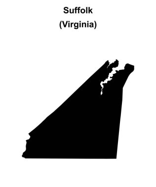 Suffolk İlçesi (Virginia) boş ana hat haritası