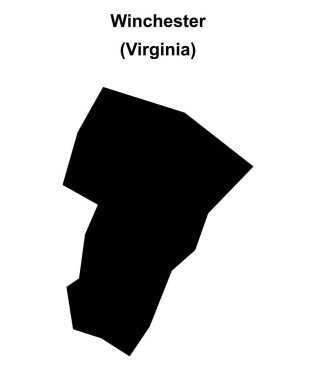 Winchester İlçesi (Virginia) boş ana hat haritası