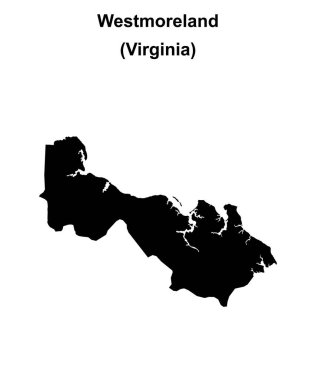 Westmoreland İlçesi (Virginia) boş ana hat haritası