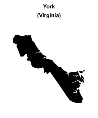 York County (Virginia) boş ana hat haritası