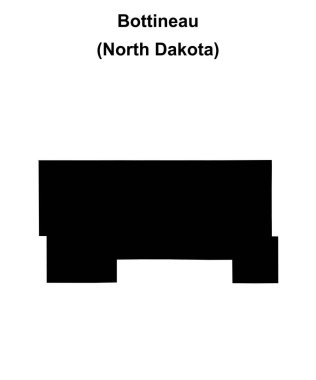 Bottineau County (Kuzey Dakota) boş ana hat haritası