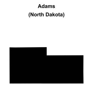 Adams County (Kuzey Dakota) boş ana hat haritası