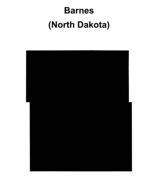 Barnes County (Kuzey Dakota) boş ana hat haritası