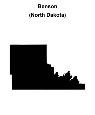 Benson County (Kuzey Dakota) boş ana hat haritası
