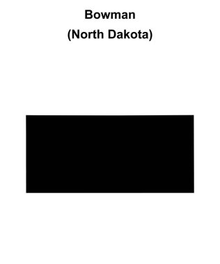 Bowman County (Kuzey Dakota) boş ana hat haritası