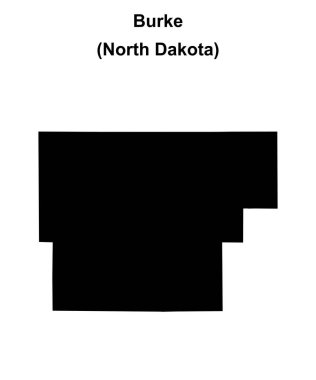 Burke County (Kuzey Dakota) boş ana hat haritası