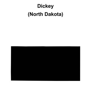 Dickey County (Kuzey Dakota) boş ana hat haritası