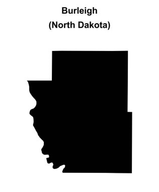Burleigh County (Kuzey Dakota) boş ana hat haritası