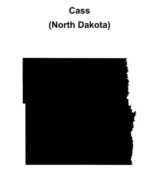Cass County (Kuzey Dakota) boş ana hat haritası